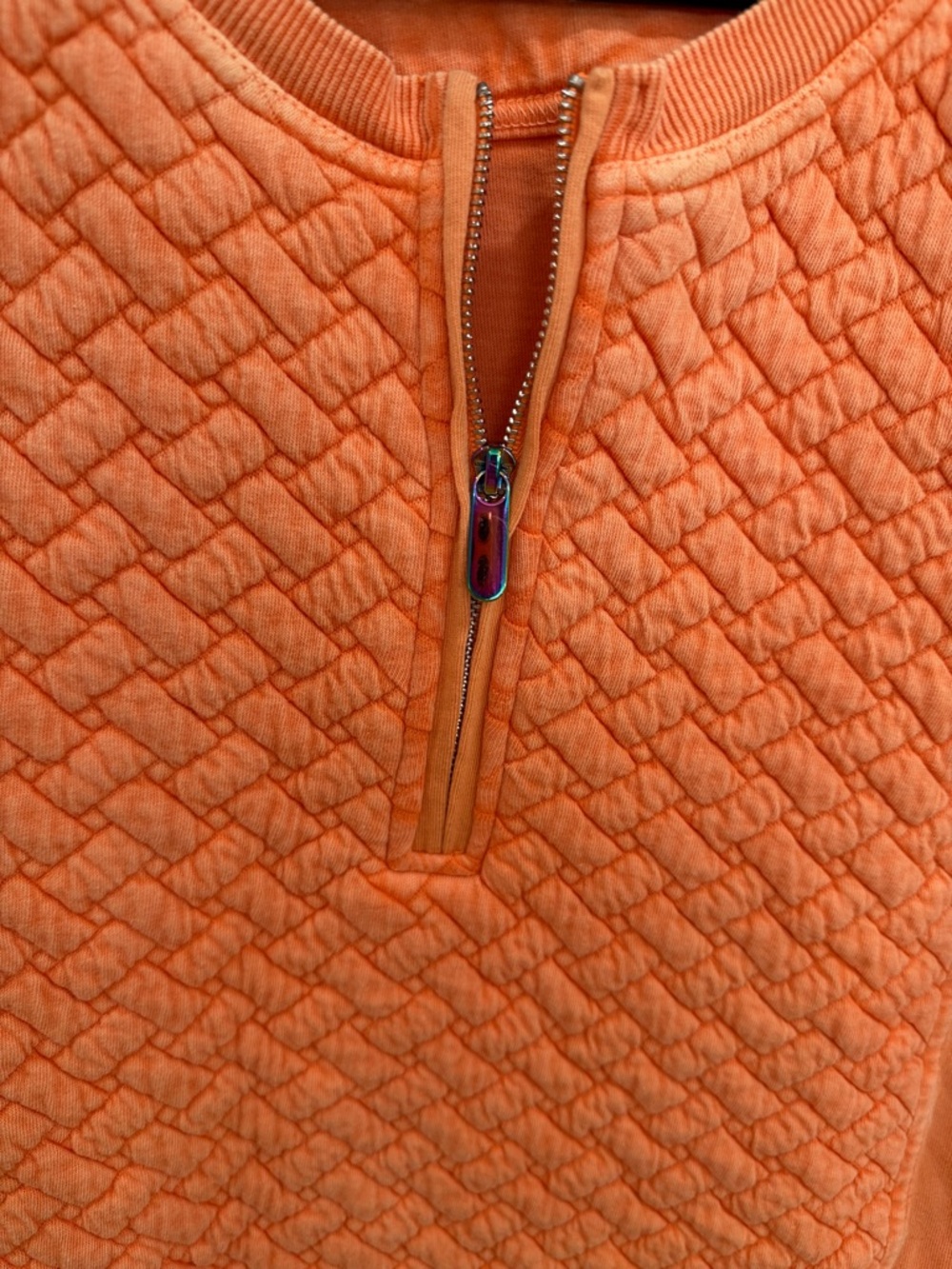 Soft Surroundings Golf Shores Orange Quilted Top size 1X - Picture 2 of 11